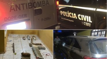 VEÍCULOS BLINDADOS E UMA SÉRIE DE EXPLOSIVOS FORAM ENCONTRADOS PELA POLÍCIA