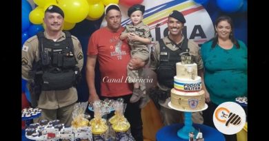 POLICIA MILITAR SÃO LOURENÇO PARTICIPA DO ANIVERSÁRIO 4 ANOS DO GAROTINHO ARTHUR