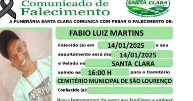 NOTA DE FALECIMENTO- FÁBIO LUIZ MARTINS