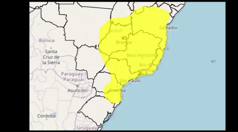 INMET EMITE AVISO AMARELO PARA QUEDA DE TEMPERATURA EM 12 ESTADOS E DF
